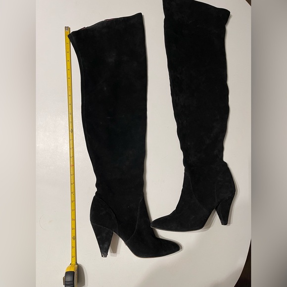 Kurt Geiger Women’s Size 10 (41) Black Suede Violet Over The Knee Boots - Picture 3 of 8